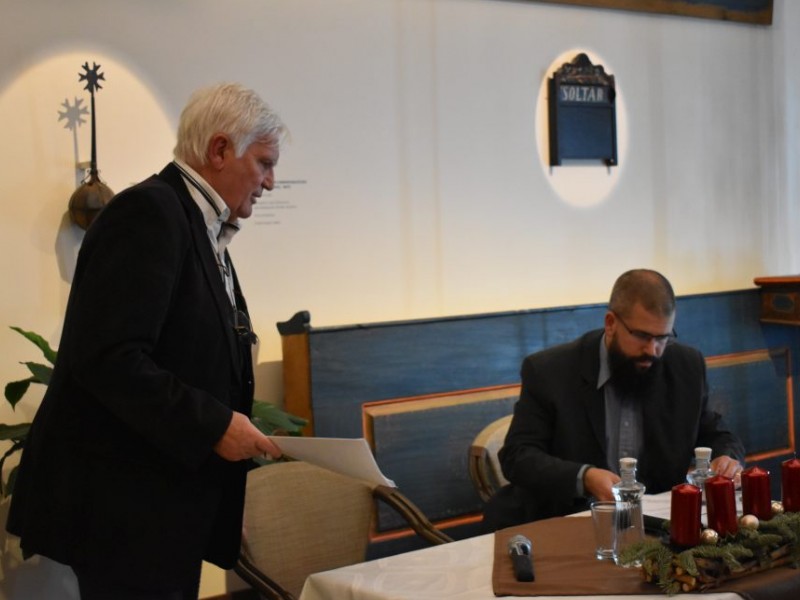 Kunfalvy Péter vívó, edző volt a vendég a Pannonia Reformata Múzeumban